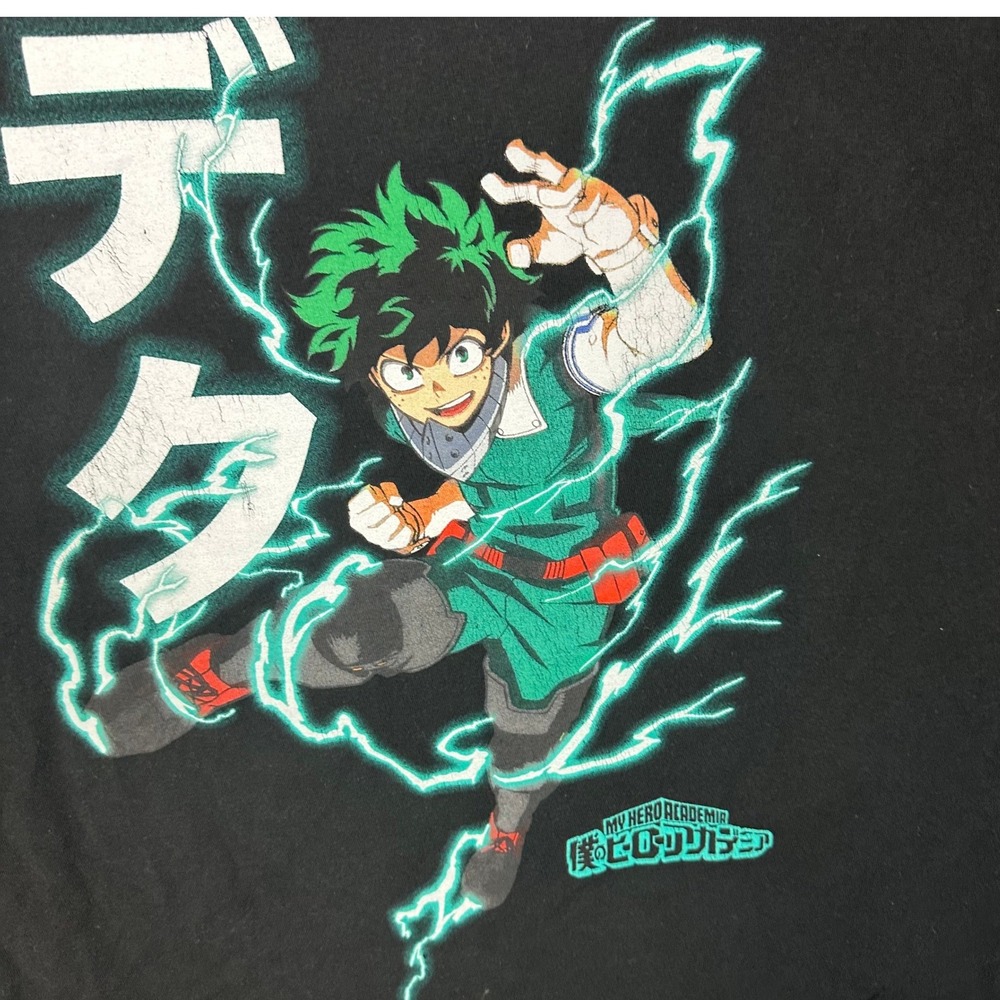 My Hero Academia Deku Izuku Midoriya Black Graphic T-Shirt Mens 2XL Crunchyroll‎ - Picture 3 of 6